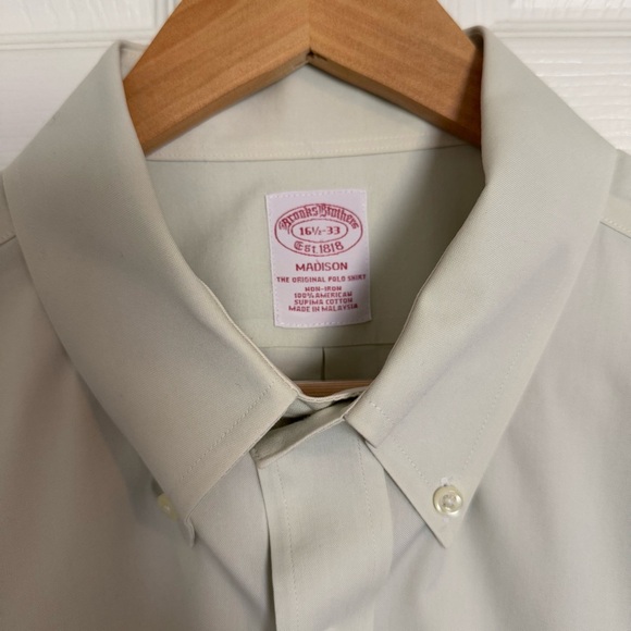 Brooks brothers Madison Non-Iron American Sulpima Cotton Casual Button Down 16.5 - Picture 4 of 6